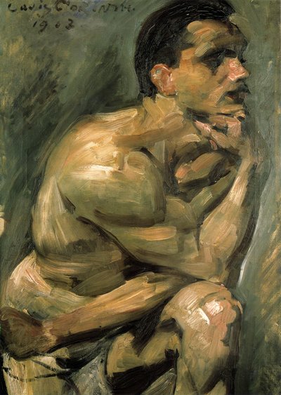 Male Half-Nude by Lovis Corinth